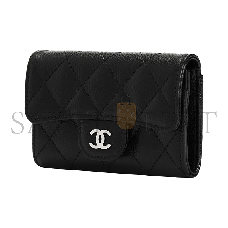 CHANEL GRAINED CALFSKIN FLAP CARD HOLDER WALLET AP0214 (11.3*7.5*2.5cm)